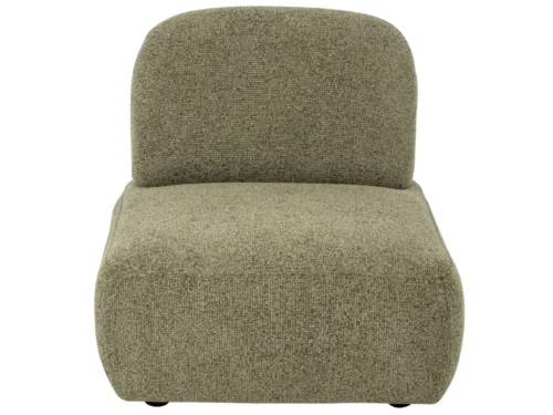 Bank Sielvine Multiplex Groen, compacte modulaire sofa met zachte stof en afgeronde vormen