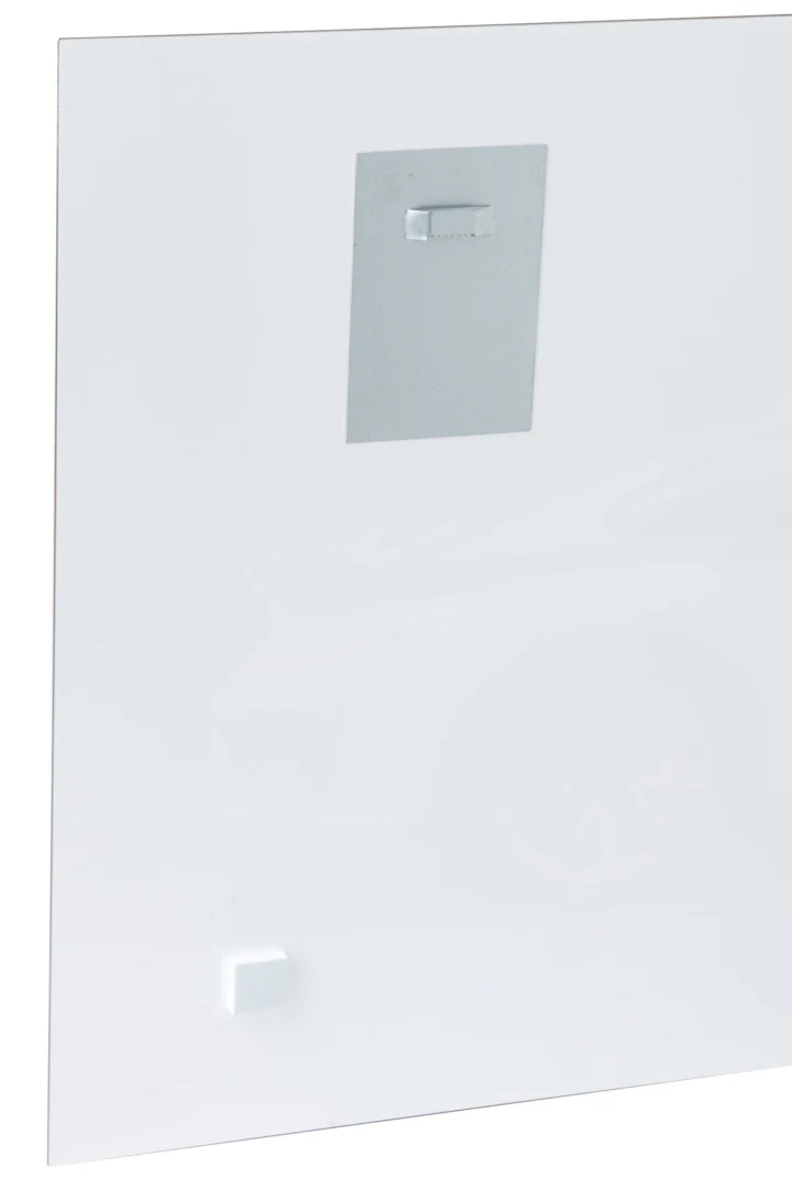 Grijze wanddecoratie Keror van glas met slank design en elegante uitstraling