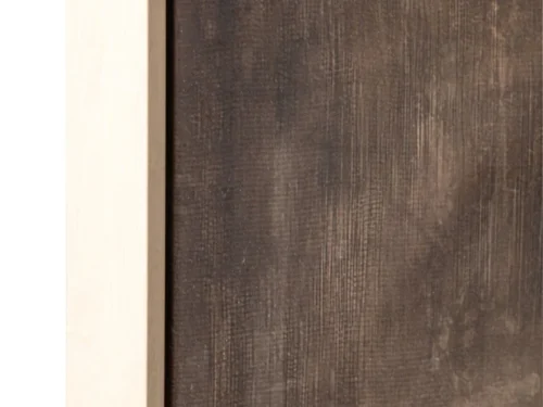 Schilderij Treelvon Bruin met donkerbruine houtstructuur en lichte houten lijst