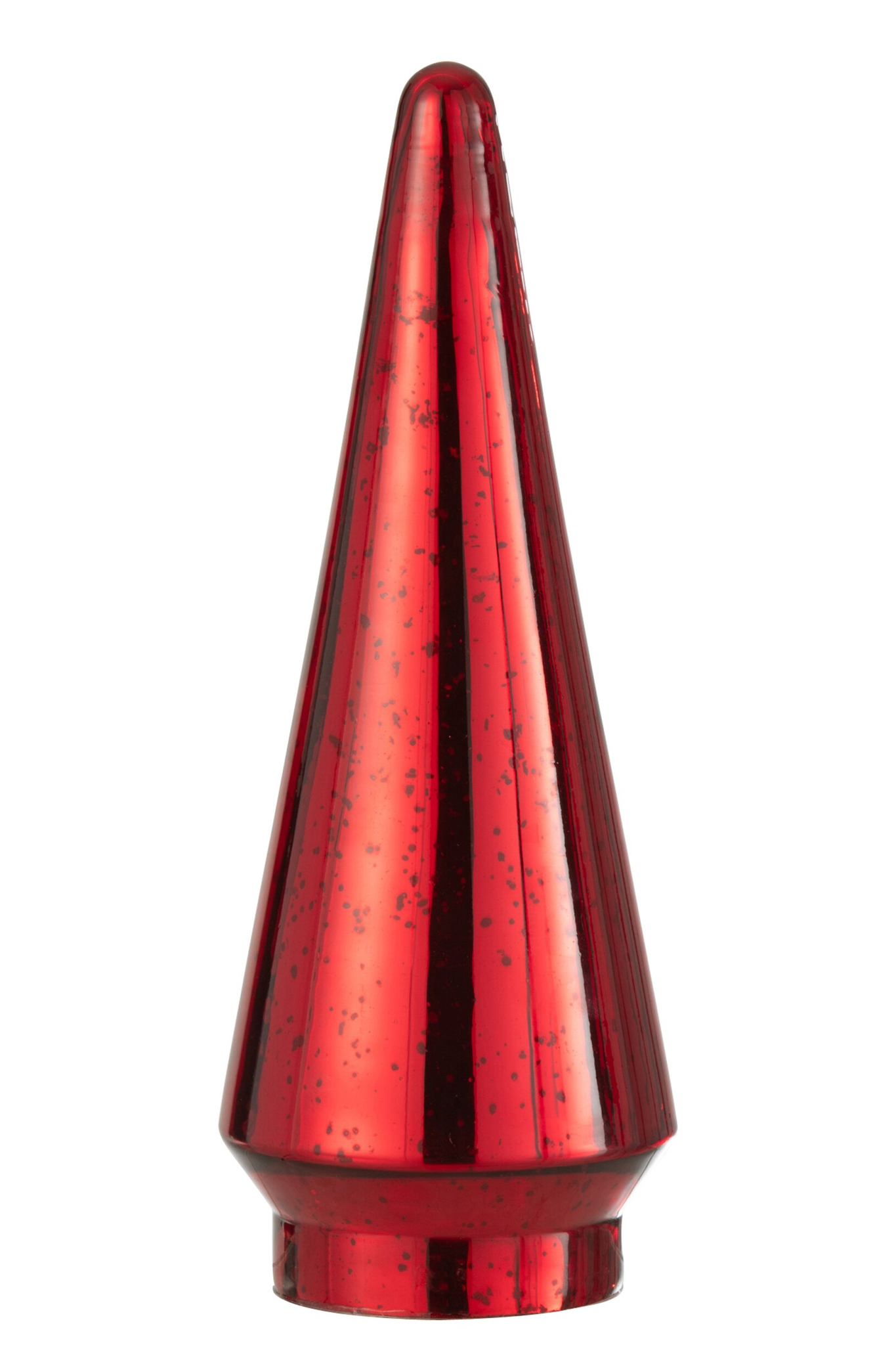 Kerstboom Laatine Glas Rood H33 cm