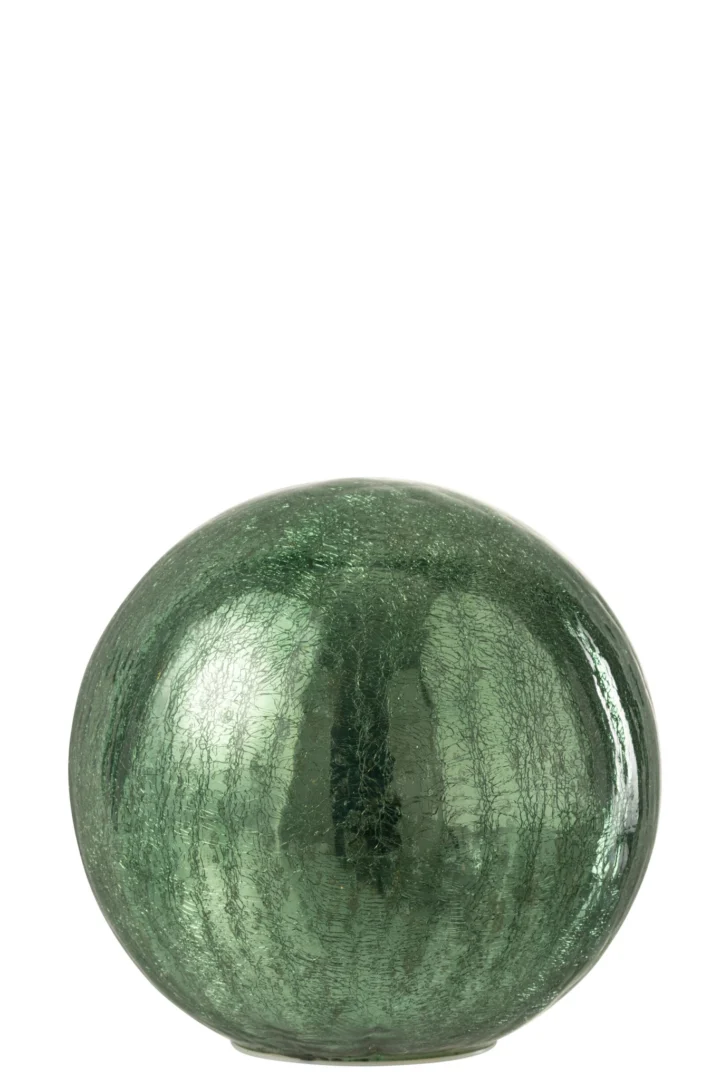 Zaasello glazen decoratiebal groen met glanzende afwerking voor sfeervol interieur