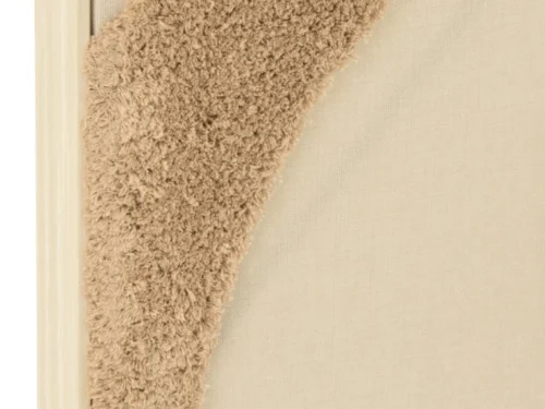 Schilderij Trunil Beige met houtlook lijst en zachte, getufte textuur in beige en bruintinten