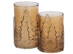 Boomvaas Vaukir Glas Bruin H27,5 cm