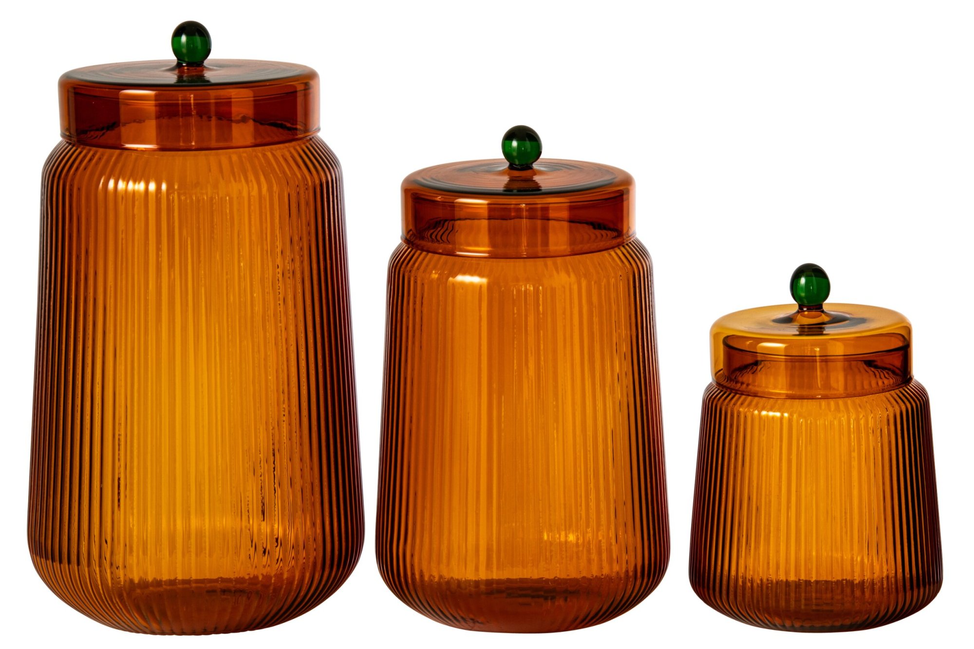 Voorraadpot Ninsoro Glas Oranje - Set van 3