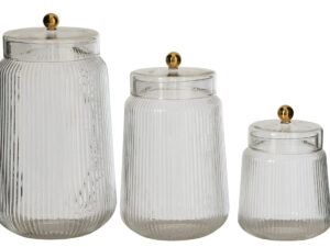 Voorraadpot Kimol Glas Transparant - Set van 3