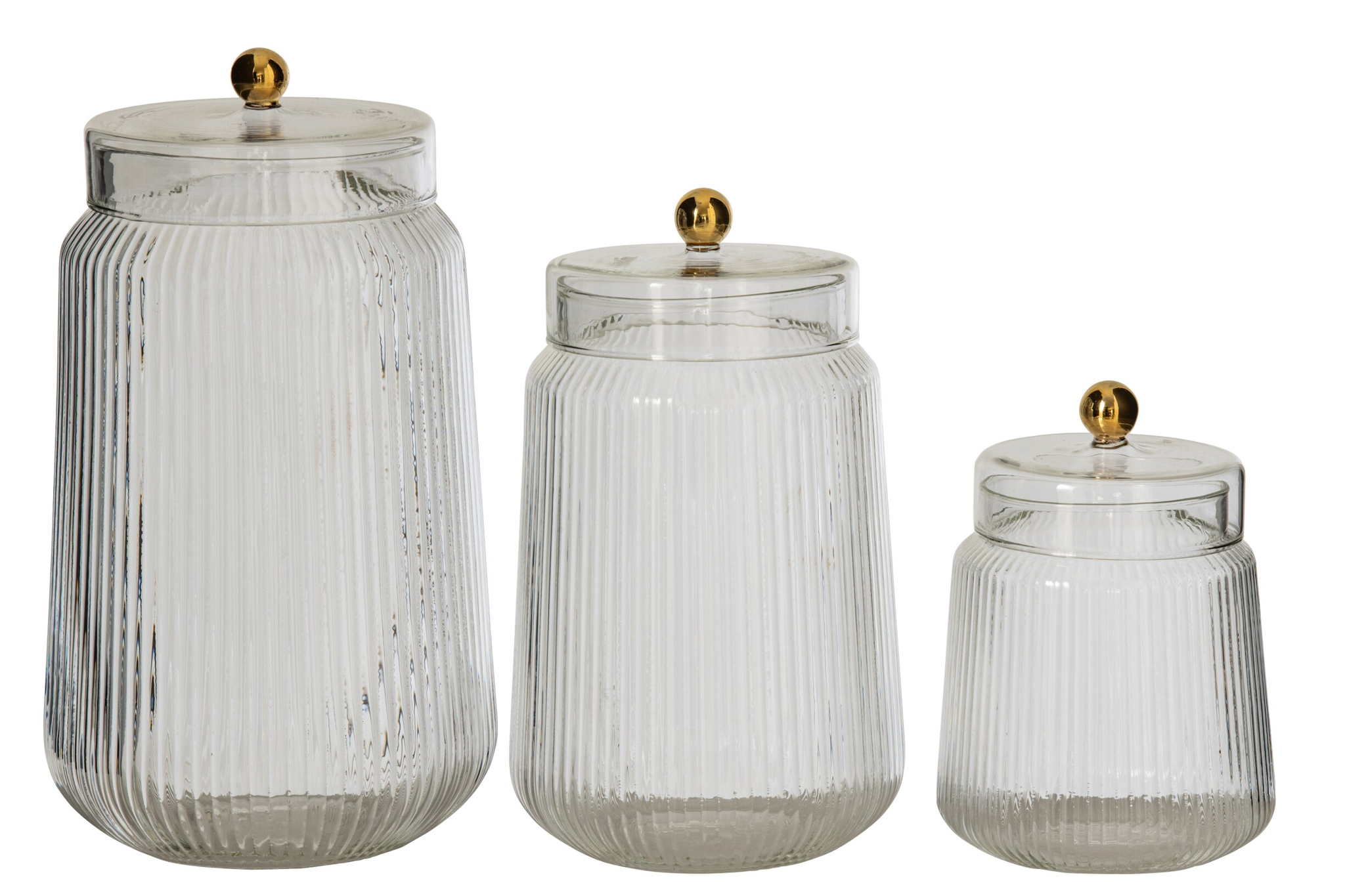 Voorraadpot Kimol Glas Transparant - Set van 3