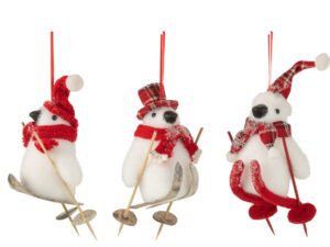 Kerstdecoratie Soorrir Wit - Set van 3