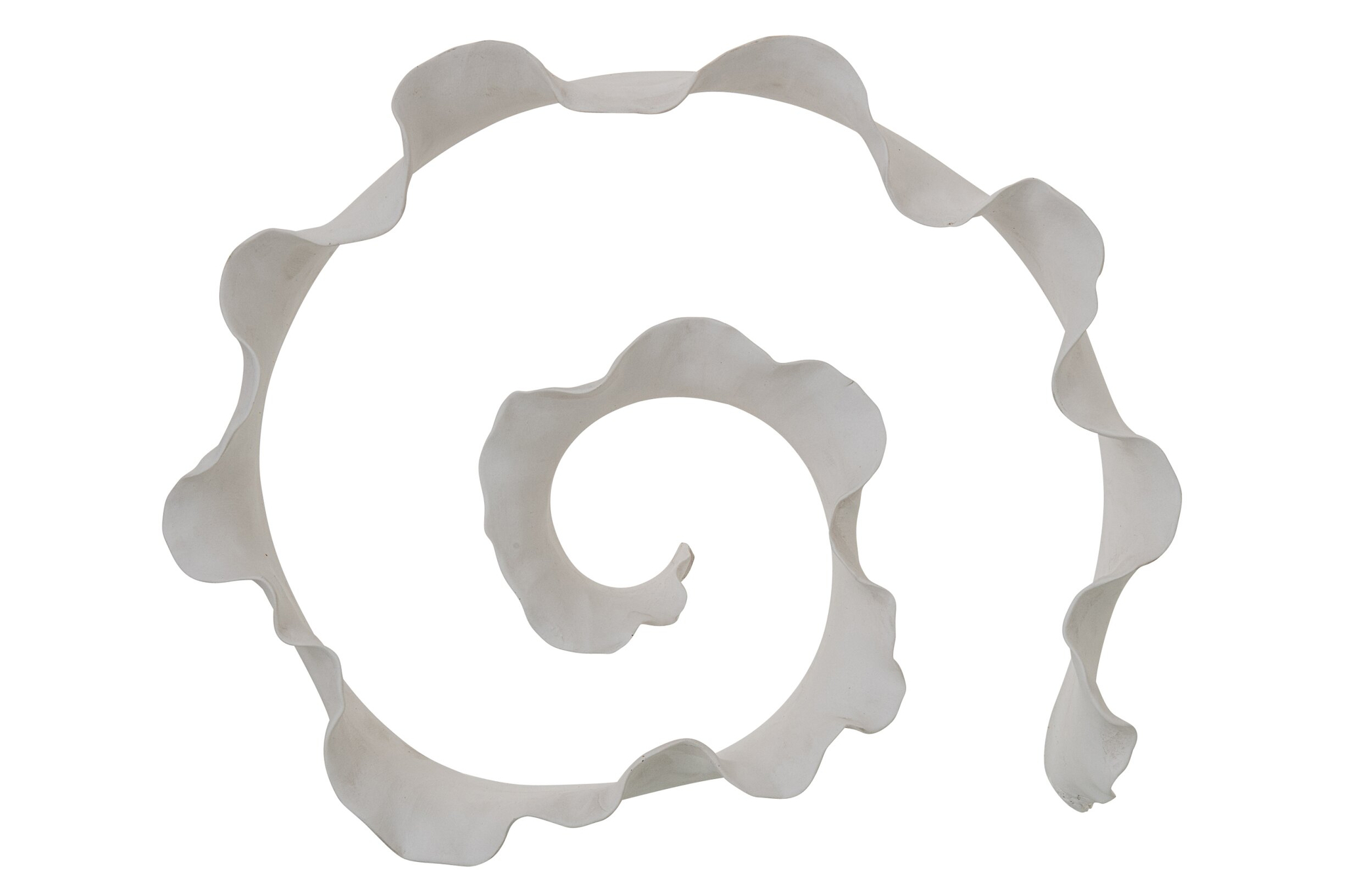 Decoratie Skopelos keramiek wit, abstracte spiraalvorm als rustige woonaccessoire