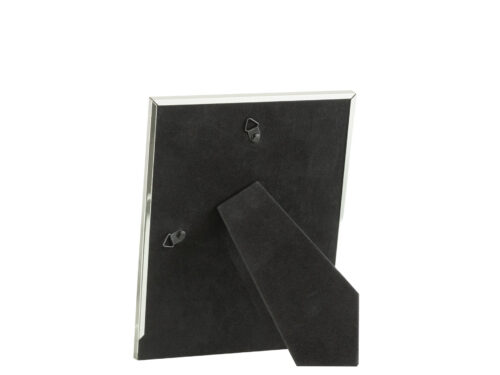 Fotolijst Grudero Glas zilver, achterkant met steun en ophanghaak, elegante metalen rand en glasfinish