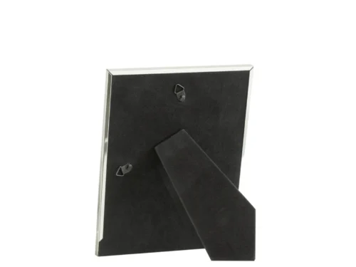 Fotolijst Grudero Glas zilver, achterkant met steun en ophanghaak, elegante metalen rand en glasfinish