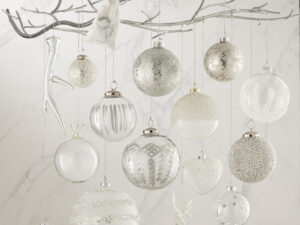 Kerstballen Velvund Glas Wit