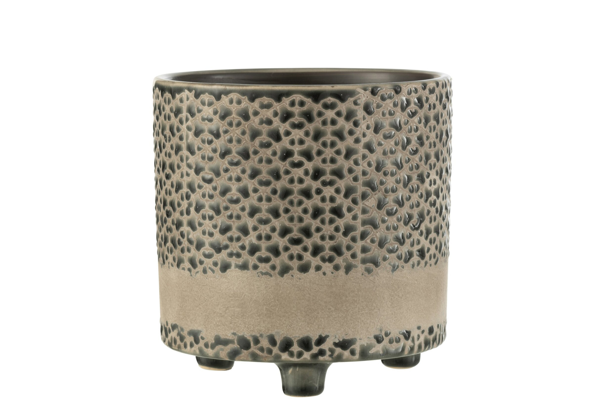 Bloempot Treivesta Keramiek Grijs H17 cm - Afbeelding 4