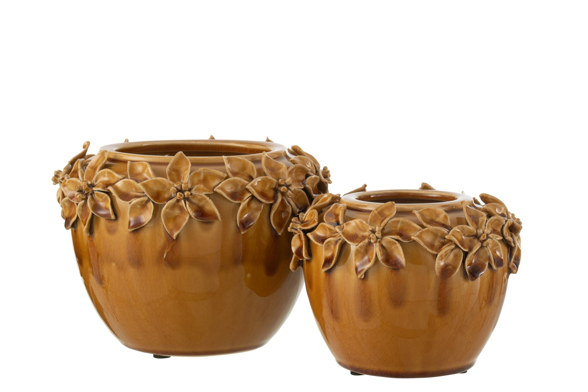 Bloempot Deisson Klei Geel H16,5 cm