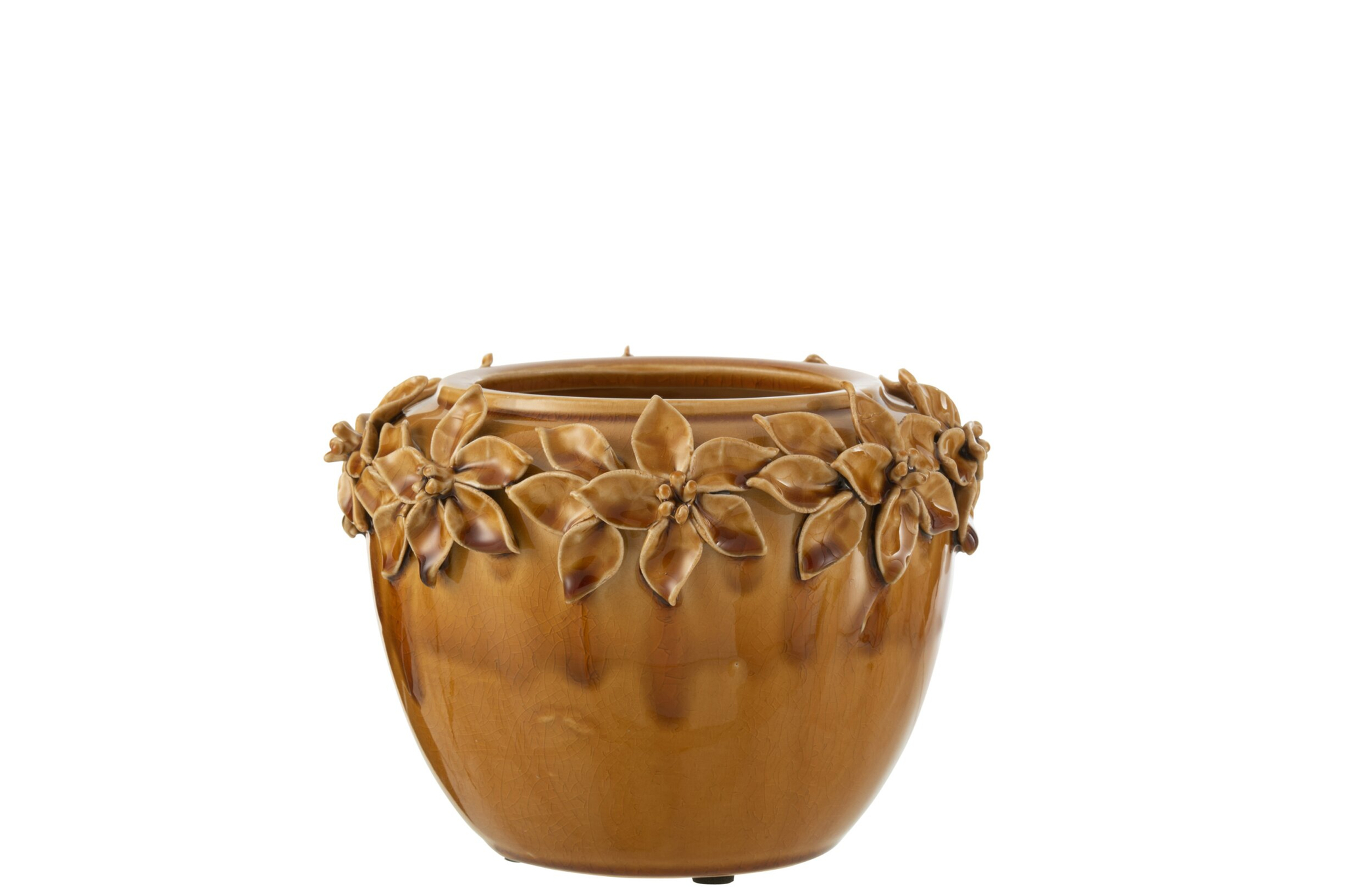 Bloempot Deisson Klei Geel H16,5 cm - Afbeelding 3