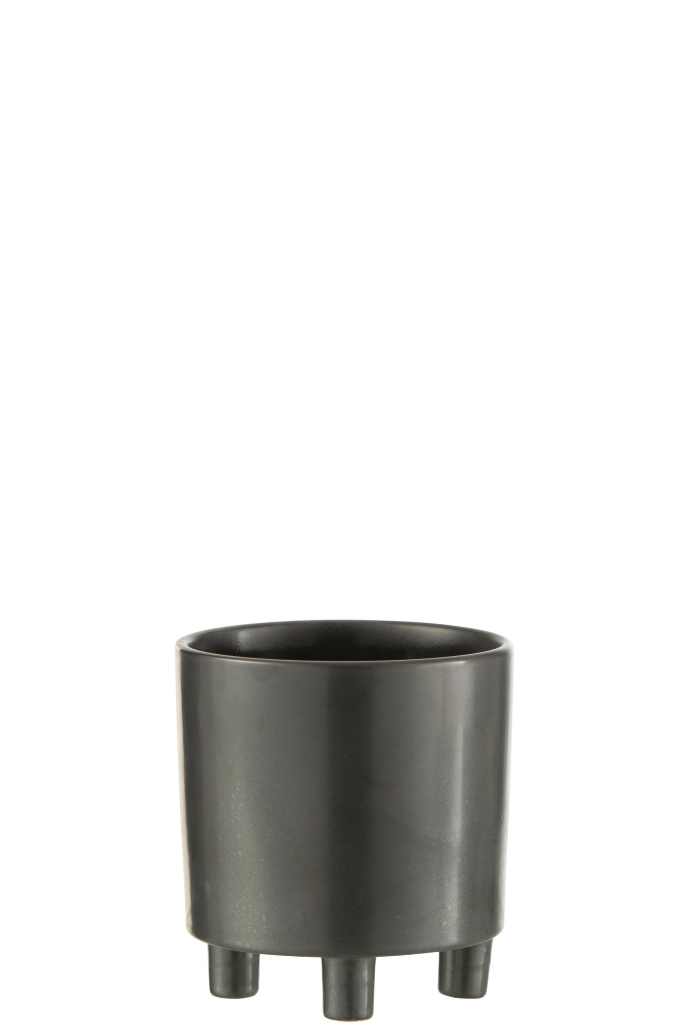 Bloempot Kaastek Klei Zwart H16 cm - Afbeelding 2