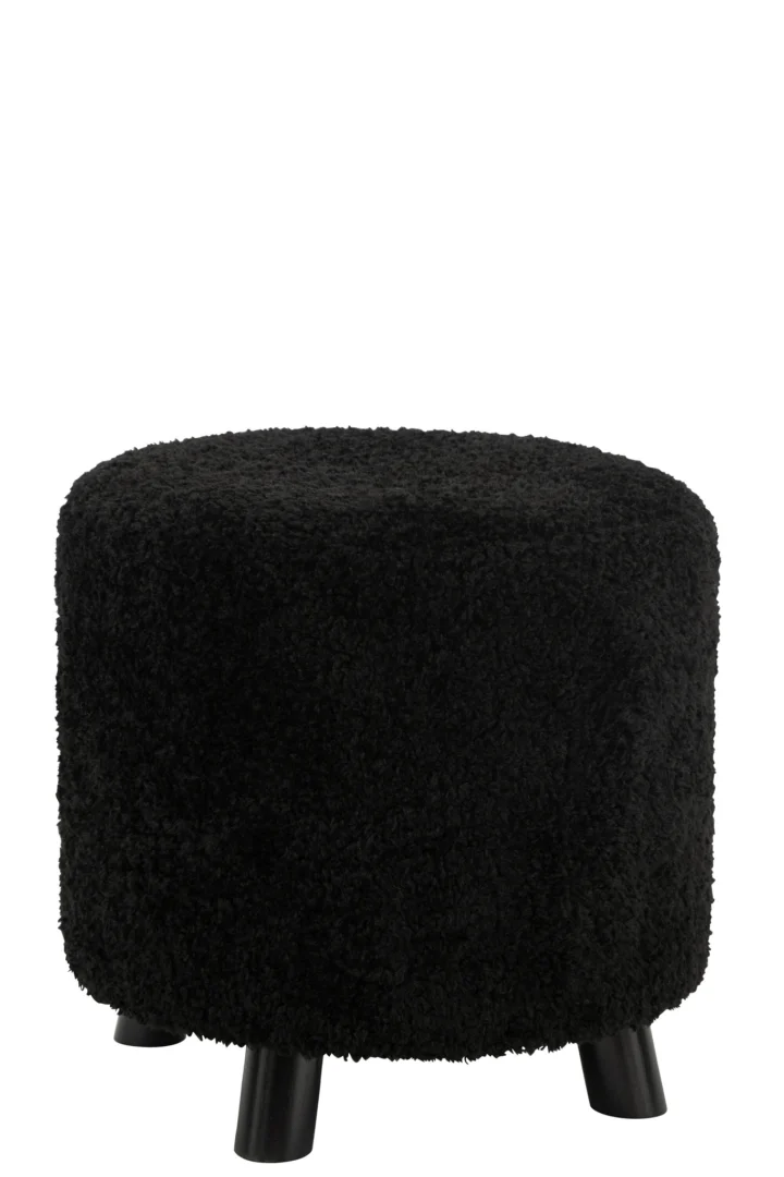 Poef Graskik Polyester Zwart - Afbeelding 3