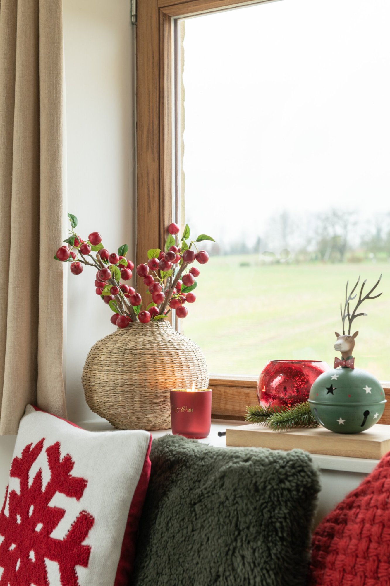 Kussen Boolvun Rood 45x45 cm - Afbeelding 3