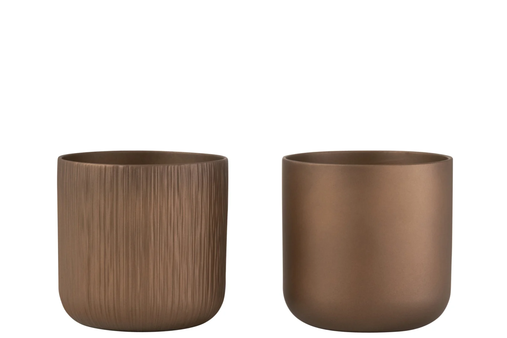Bloempot Zindum Keramiek Koper H20,5 cm - Set van 2 - Afbeelding 2