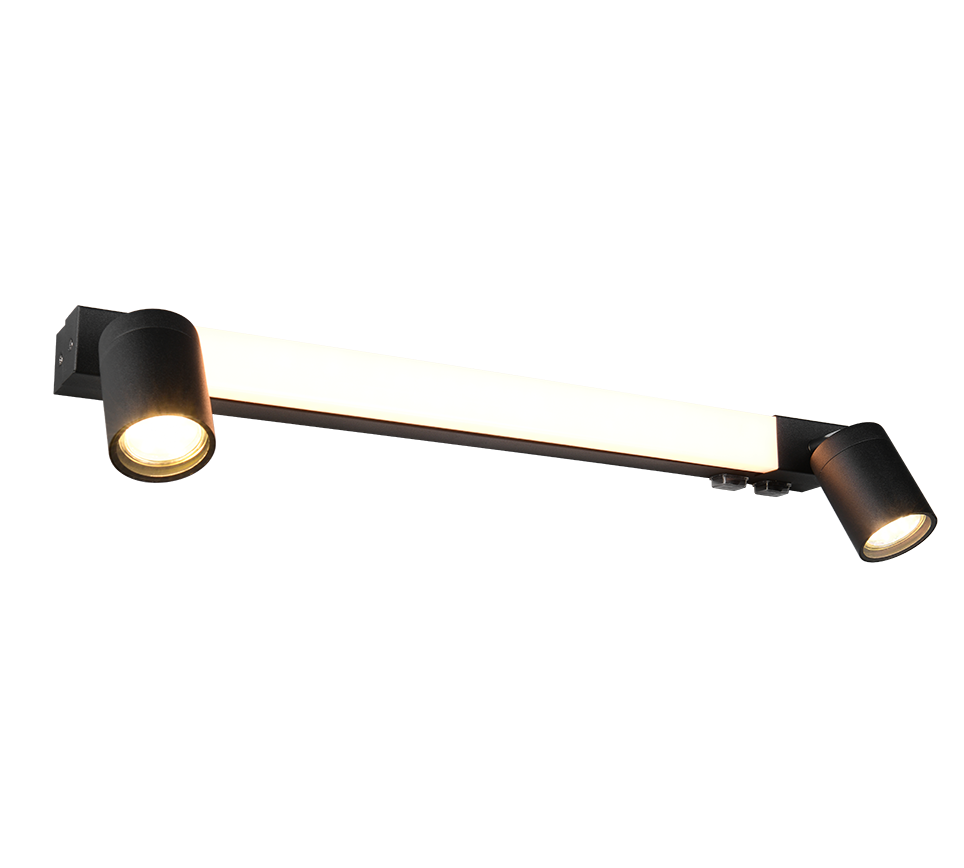 Wandlamp Hooral Mat Zwart - Set van 3