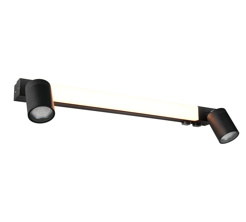 Wandlamp Hooral Mat Zwart - Set van 3 - Afbeelding 2