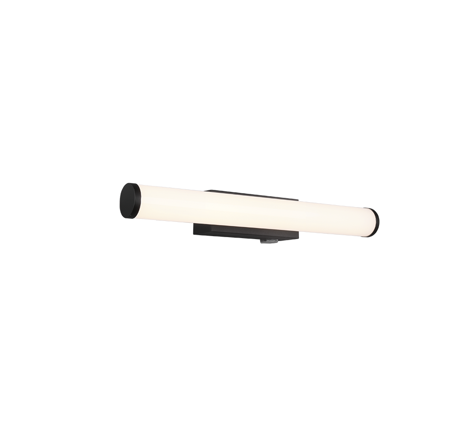 Wandlamp Nauldonte mat zwart, slank ontwerp met geïntegreerde LED en warm wit licht, set van 3