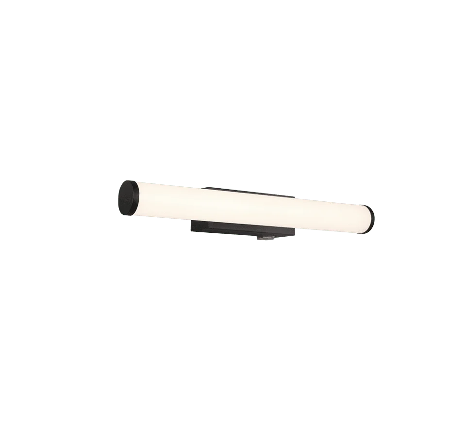 Wandlamp Nauldonte mat zwart, slank ontwerp met geïntegreerde LED en warm wit licht, set van 3