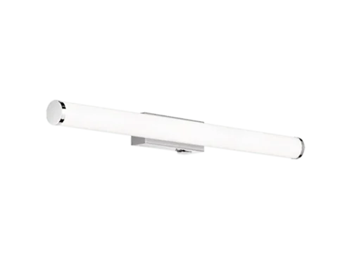 Wandlamp Staasora Chroom, set van 3, strak metalen design met geïntegreerde LED voor badkamer