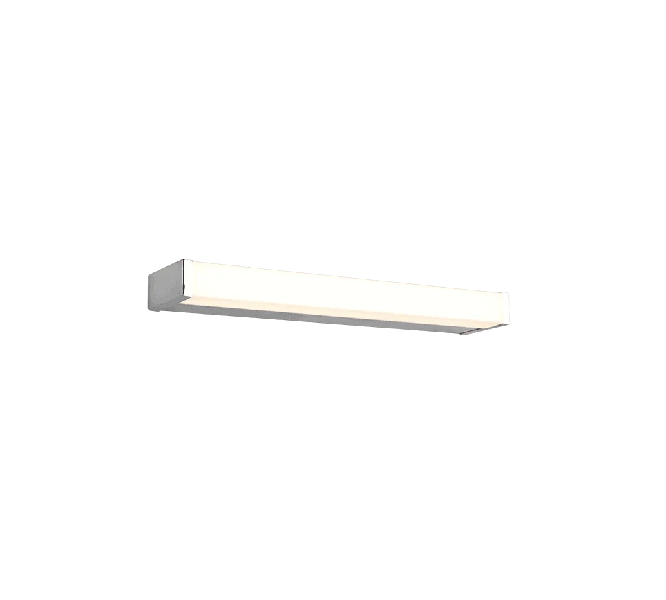 Wandlamp Gielva Chroom set van 3 met geïntegreerde LED en witte acryl-glaselementen
