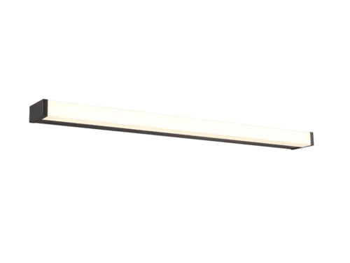 Wandlamp Vaustone mat zwart, set van 3, met strakke hoekige vorm en warme LED-lichtlijn