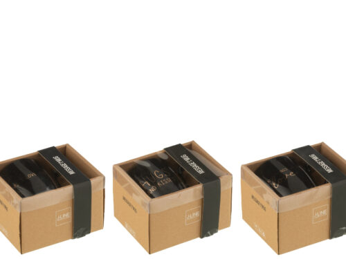 Set van 3 Mok Doolvang zwarte keramieken mokken in cadeauverpakking met tijdloos ontwerp