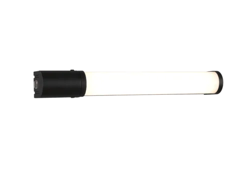Wandlamp Costane mat zwart, strakke LED-badkamerlamp met langwerpig ontwerp en warme lichtkleur