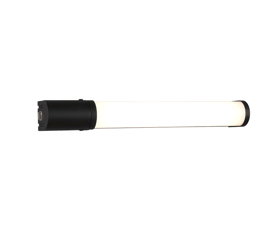Wandlamp Costane mat zwart, strakke LED-badkamerlamp met langwerpig ontwerp en warme lichtkleur