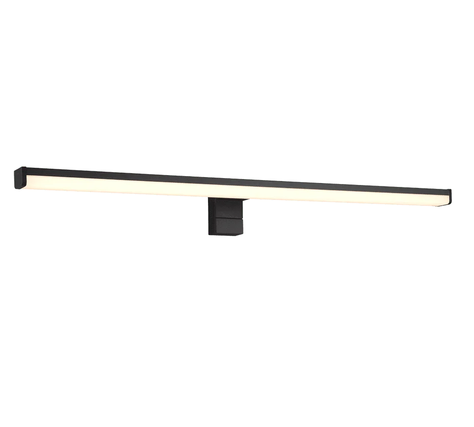 Wandlamp Nieldonte matzwart, slank design met geïntegreerde LED voor badkamerwandmontage, set van 3