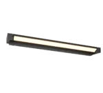 Wandlamp Sloonsena mat zwart, slanke LED-balk met strakke moderne uitstraling