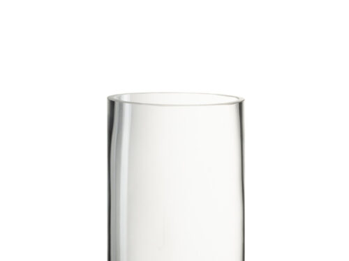 Vaas Viske transparant glas, cilindervormig en stijlvol, 20,5 cm hoog