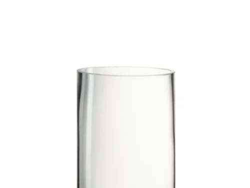 Vaas Viske transparant glas, cilindervormig en stijlvol, 20,5 cm hoog
