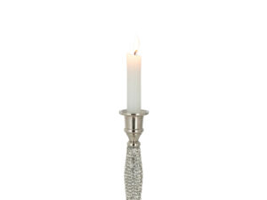 Kandelaar Rindonte Aluminium Zilver H27 cm