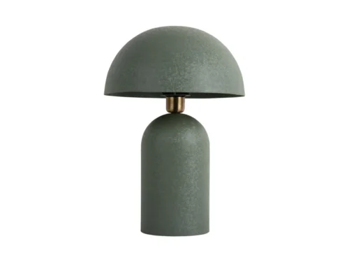 Tafellamp Brarmello groen H43 cm met paddenstoelvorm en getextureerde afwerking