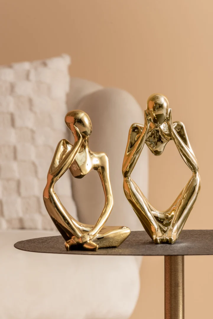 Beeld Stassik Polyresin Goud H24 cm - Afbeelding 3