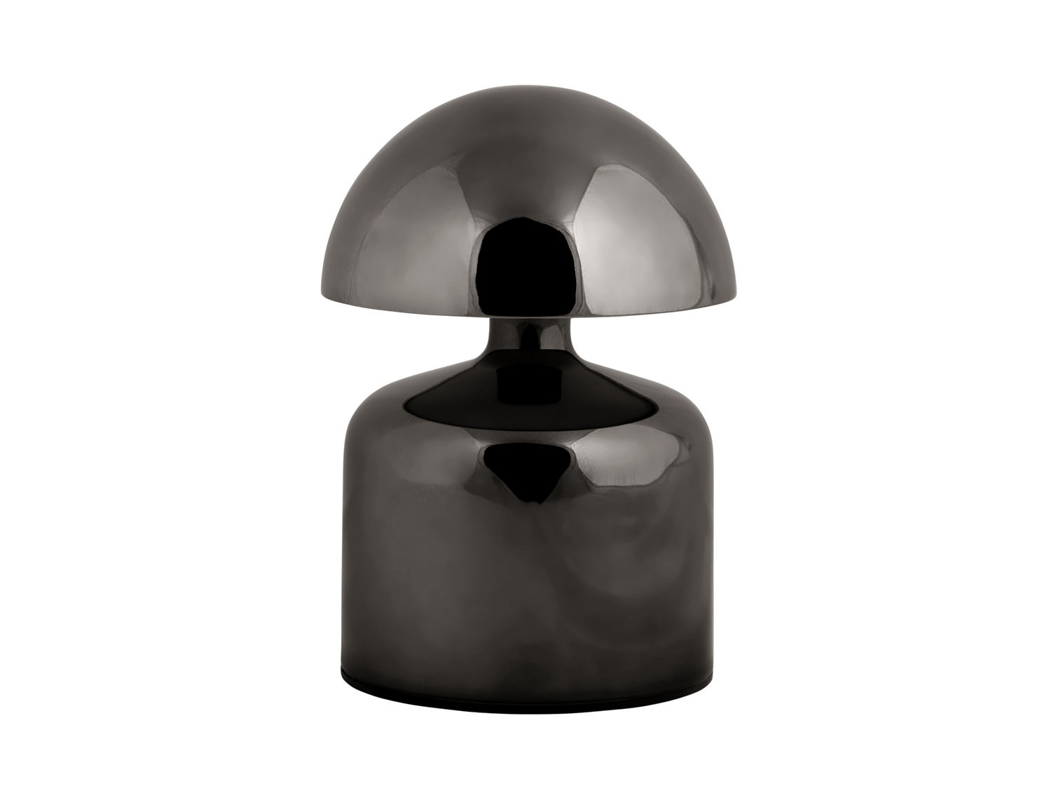 Slientar zwarte tafellamp H14 cm met moderne glanzende afwerking en compacte LED-verlichting