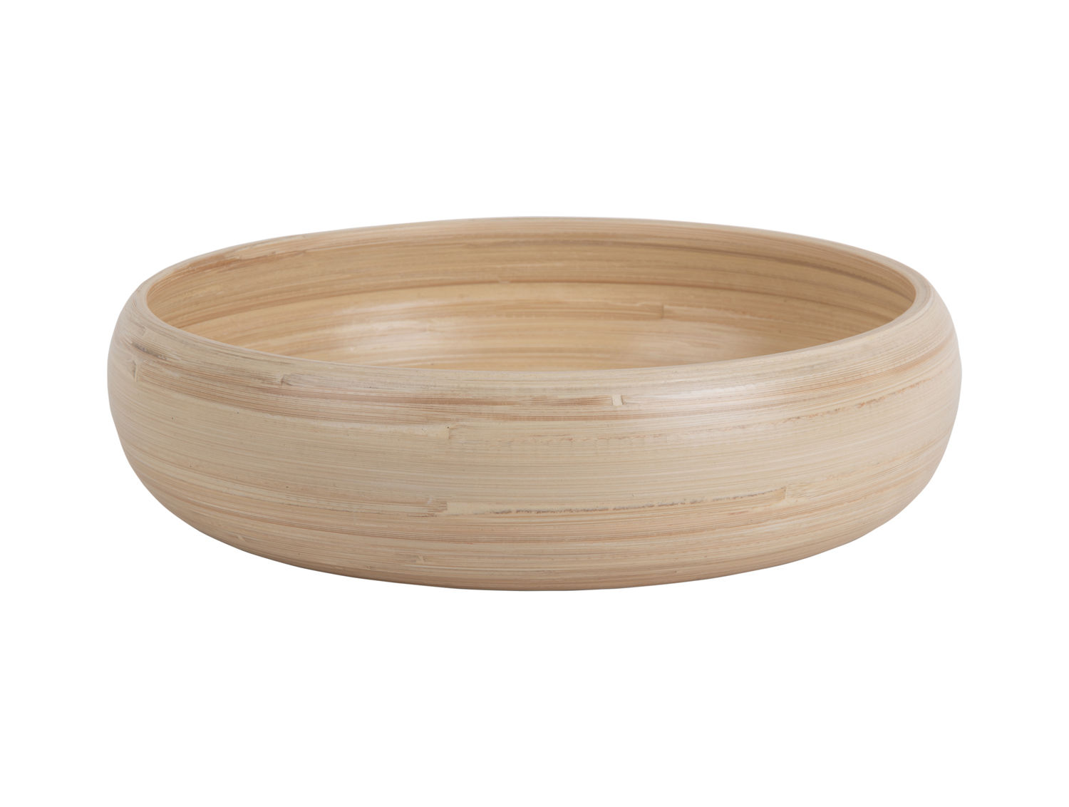 Schaal Bierma bamboe naturel, ronde woonaccessoire met warme houtlook voor keuken of eettafel