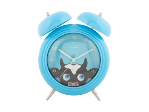 Wekker Flamon Blauw met bewegende ogen, speels design en kunststof behuizing voor de kinderkamer
