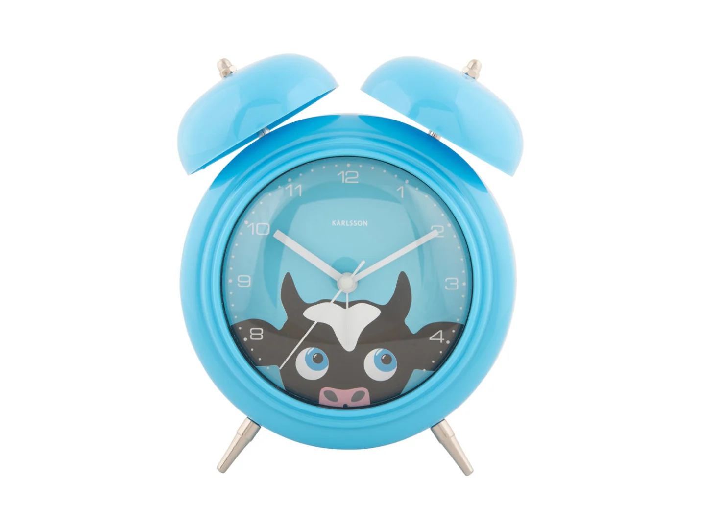 Wekker Flamon Blauw met bewegende ogen, speels design en kunststof behuizing voor de kinderkamer