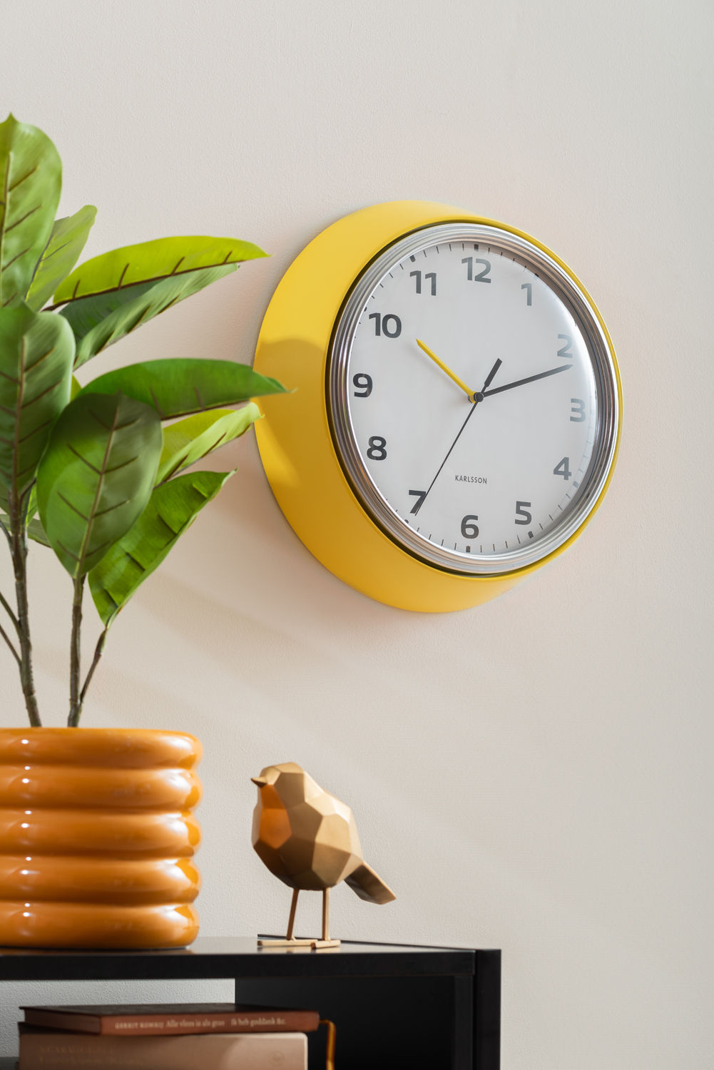 Wandklok Mauvane Helder Geel - Afbeelding 4