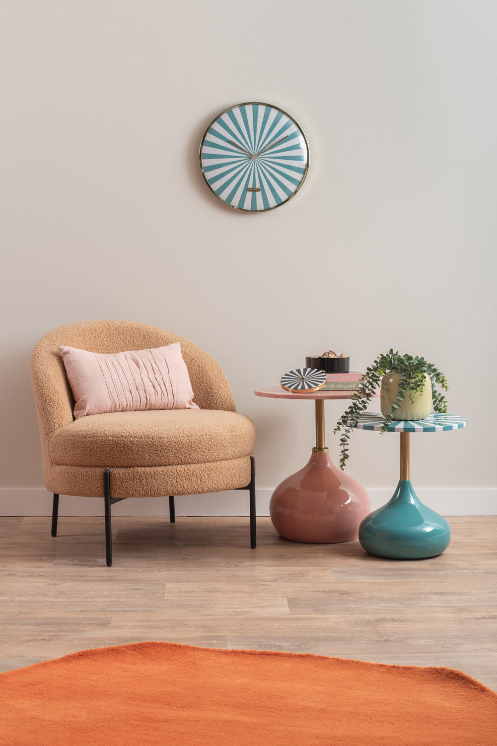 Wandklok Skeenora Turquoise - Afbeelding 4