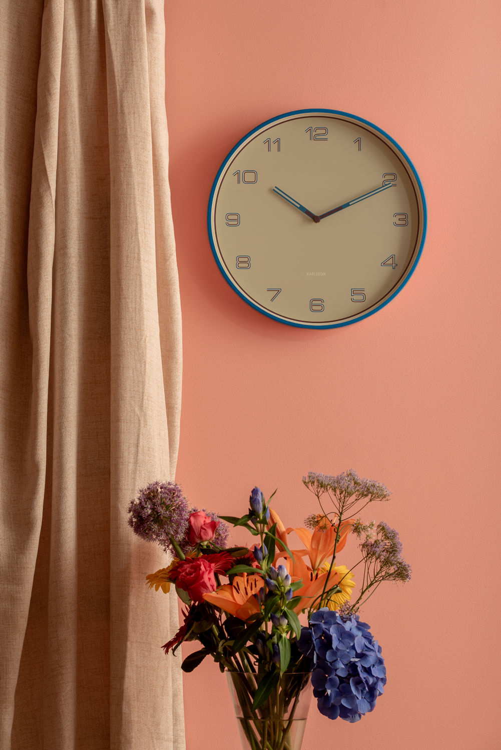 Wandklok Klemmond Helder Blauw - Afbeelding 4