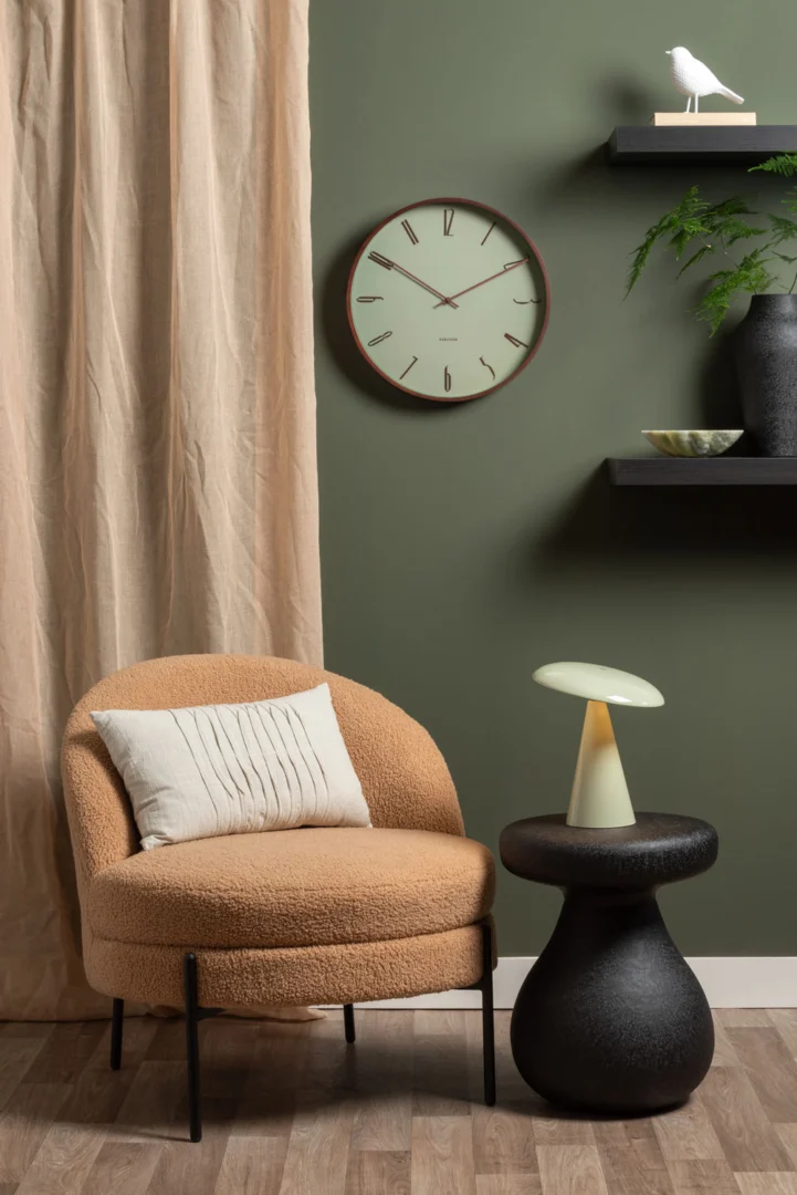 Wandklok Gomal grijs hout - Afbeelding 4