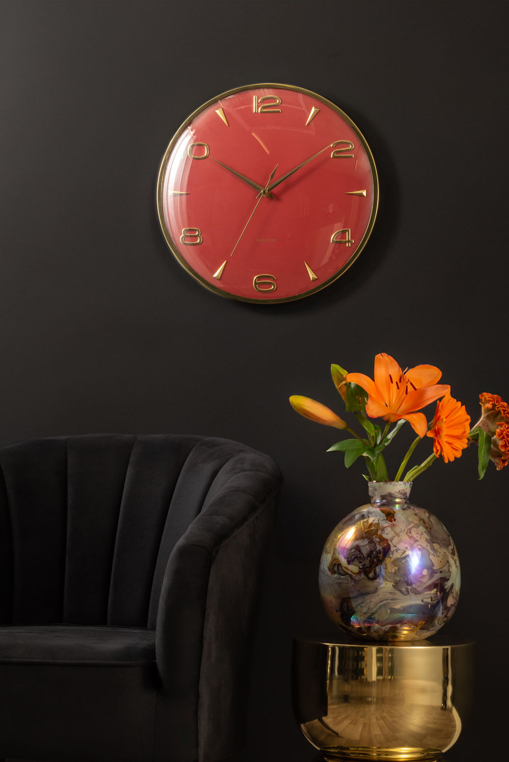 Wandklok Caummen Oker - Afbeelding 4