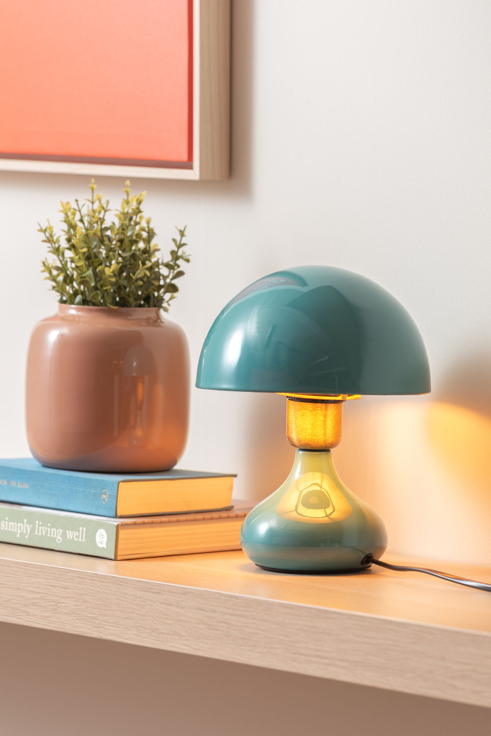 Tafellamp Proorrang Turquoise H23 cm - Afbeelding 4