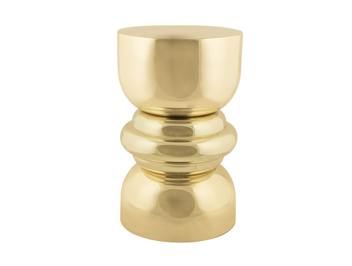 Kruk Hunsis Goud van Leitmotiv, glanzend goudkleurig ijzer met compact, sculpturaal ontwerp